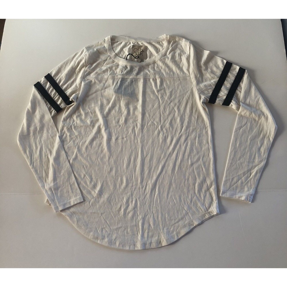 Chaser Ivory Long Sleeve Jersey Tee Medium New